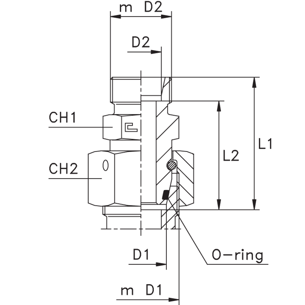 Соединение PNF DS6 М36х2 (корпус)