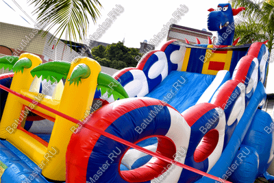 Коммерческий надувной батут-горка "Дракон" 11*6*8,5 м
