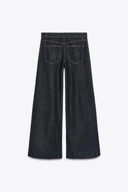 ZARA БРЮКИ БАЛЛОН СО СКЛАДКАМИ ZW COLLECTION, СИНИЙ