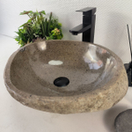 Раковина из речного камня RS-65101 46*40*15 0856