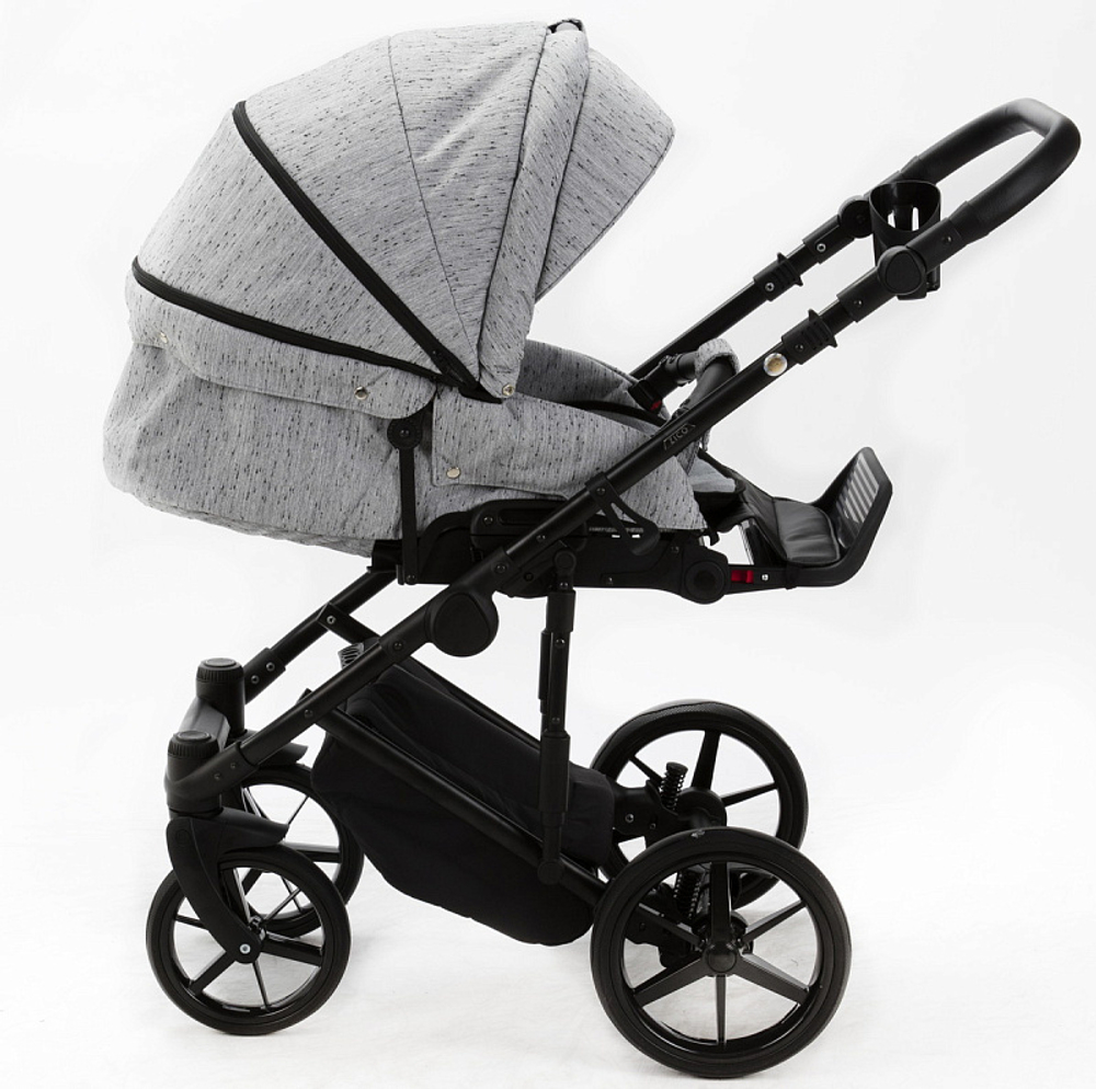 Детская коляска Adamex Zico 2 в 1 Z-TK03B СВ.СЕРАЯ КРУПНАЯ БЕРЕЗКА