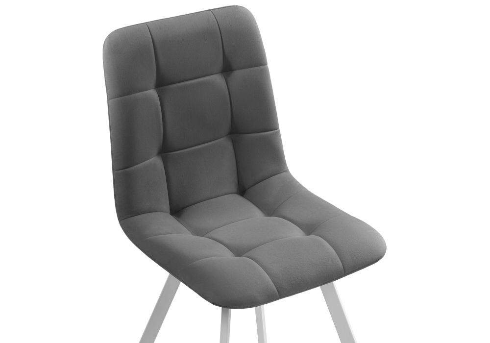 Стул на металлокаркасе Чилли белый каркас / темно-серый