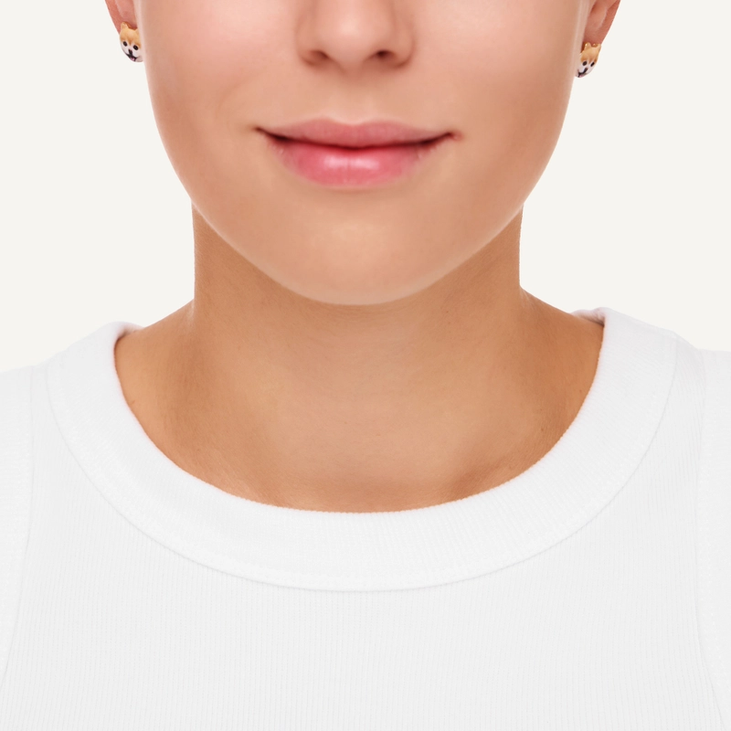 Серьги Собачка – Сиба-Ину