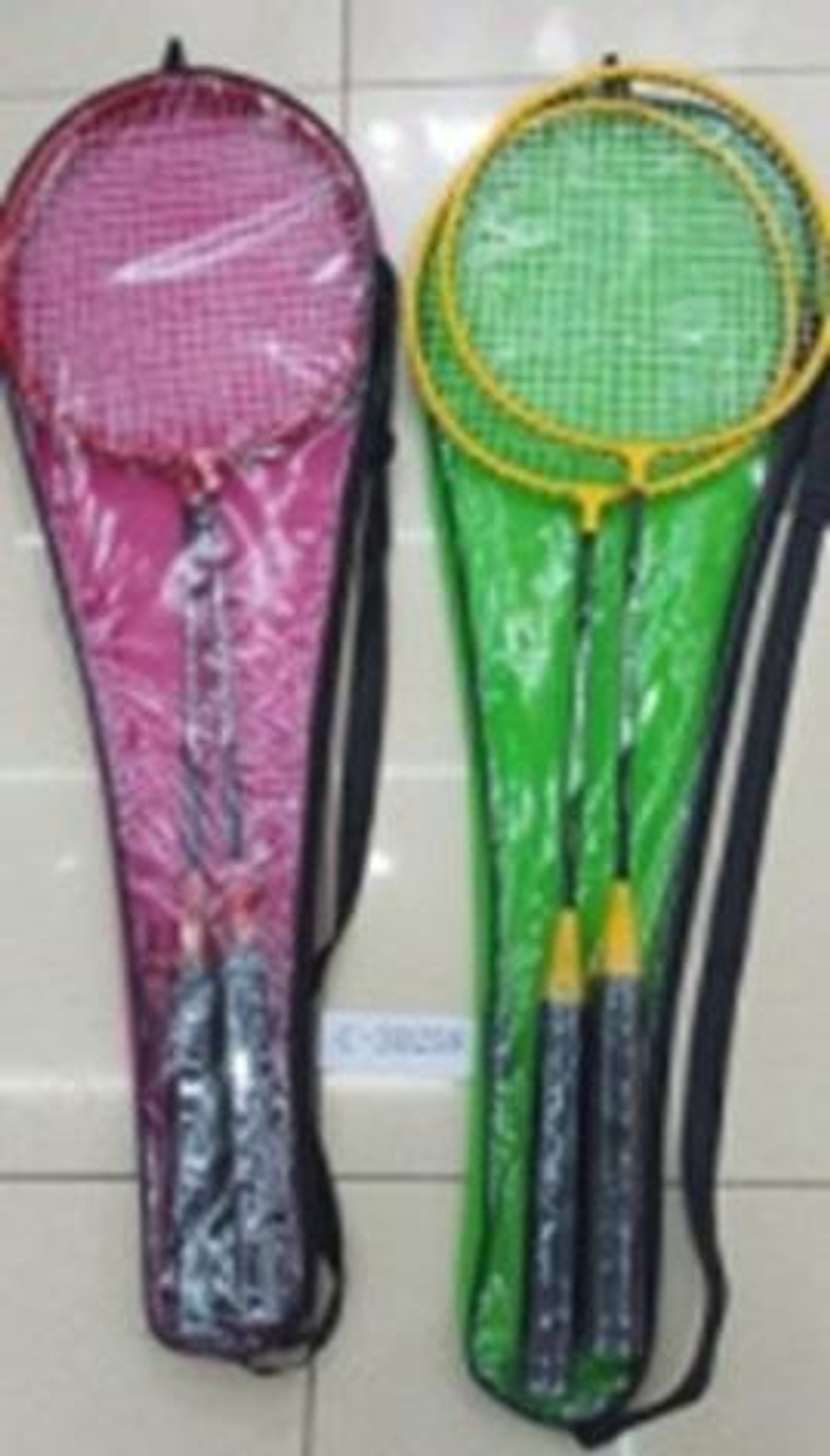 Бадминтон 2 ракетки в прозрачном чехле 66х2 см, 2 цвета, с-30258