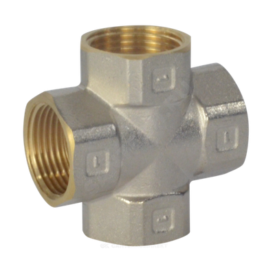 Крест латунь никель Ду 20 (3/4") ВР/ВР 9011 ГОСТ 32585-2013 Aquasfera 9011-02