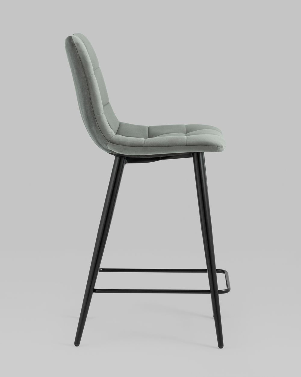 Стул полубарный Джанго велюр серый 2 шт.