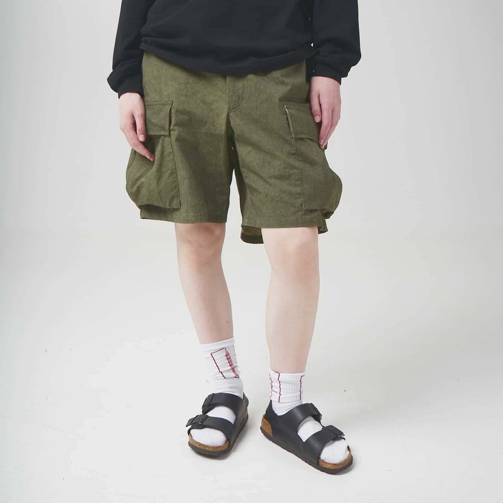 Купить Шорты Меч SS24 Cargo Dyed Crocodile Green темно-зеленые Шорты Меч SS24 Cargo Dyed Crocodile Green темно-зеленые