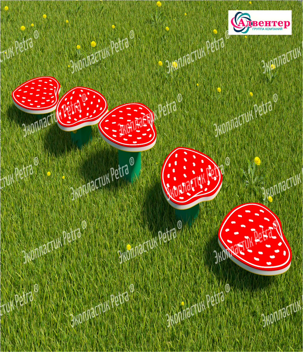 Полоса препятствий уличная из экопластика