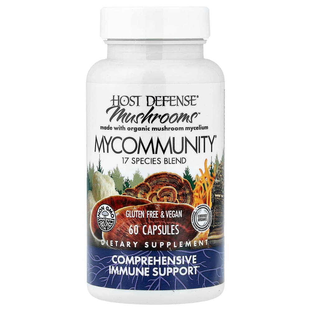 Host Defense, Mushrooms™, MyCommunity®, 60 капсул