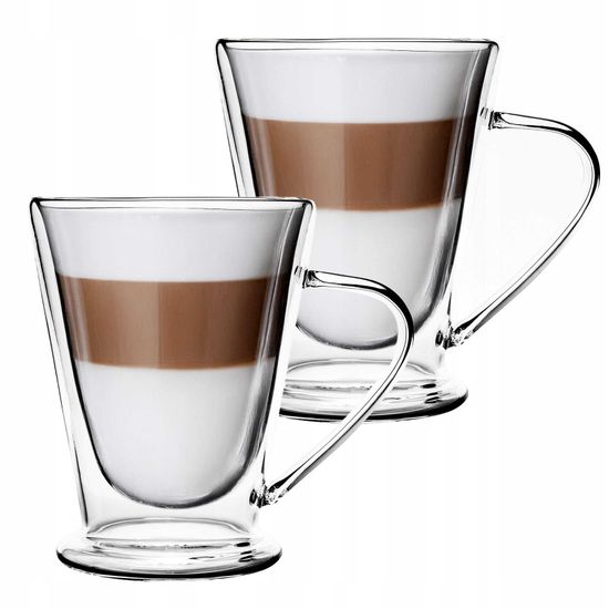 Набор стеклянных кружек 2 шт. 250 мл. Kamille KM 9019 с двойными стенками