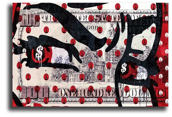 Постер "Доллар красный взгляд"