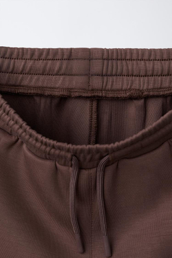 ZARA СПОРТИВНЫЕ БРЮКИ-ДЖОГГЕРЫ, ГРАНАТОВЫЙ