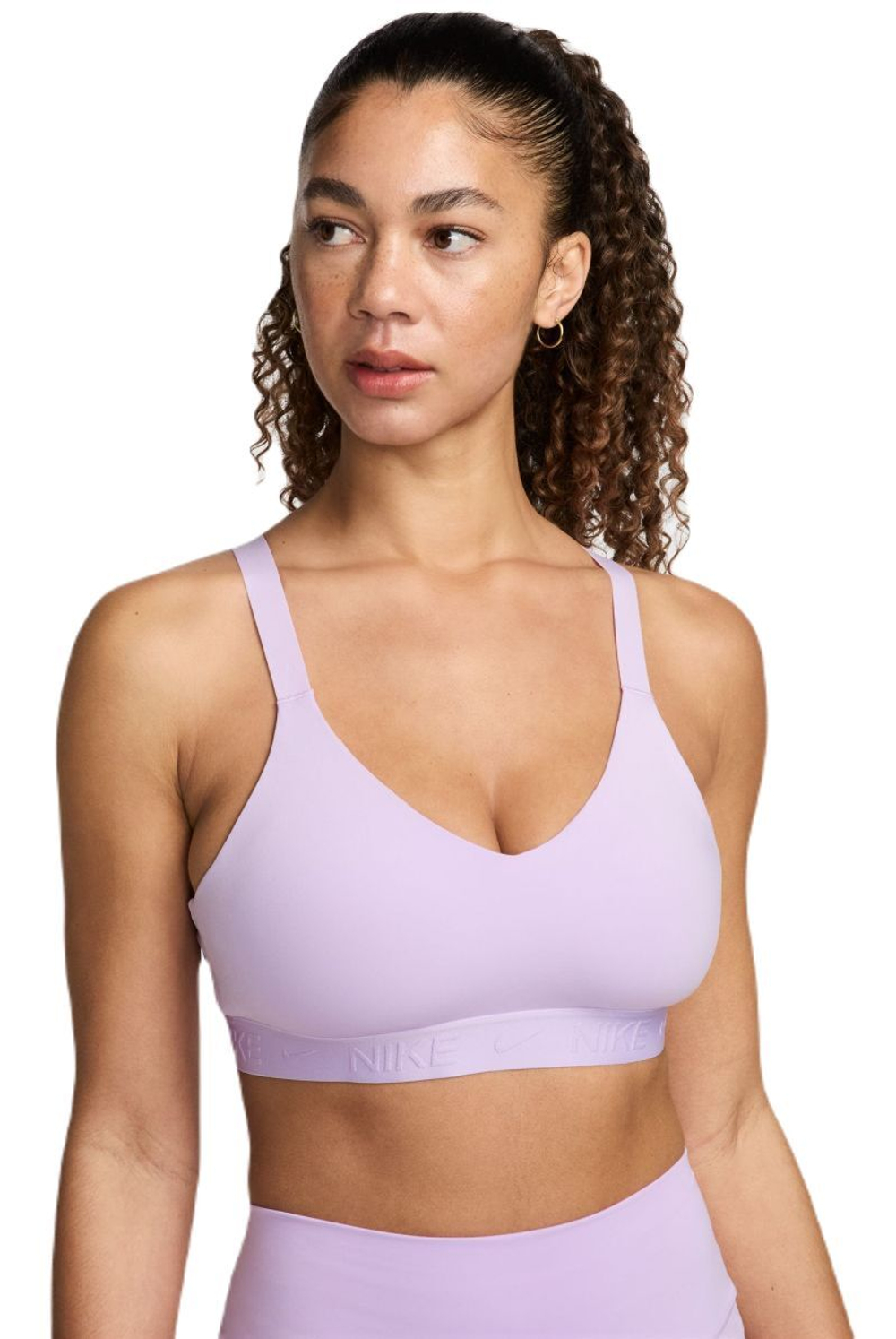 ТОП теннисный Nike Indy Medium Support Padded Adjustable Sports Bra - Фиолетовый