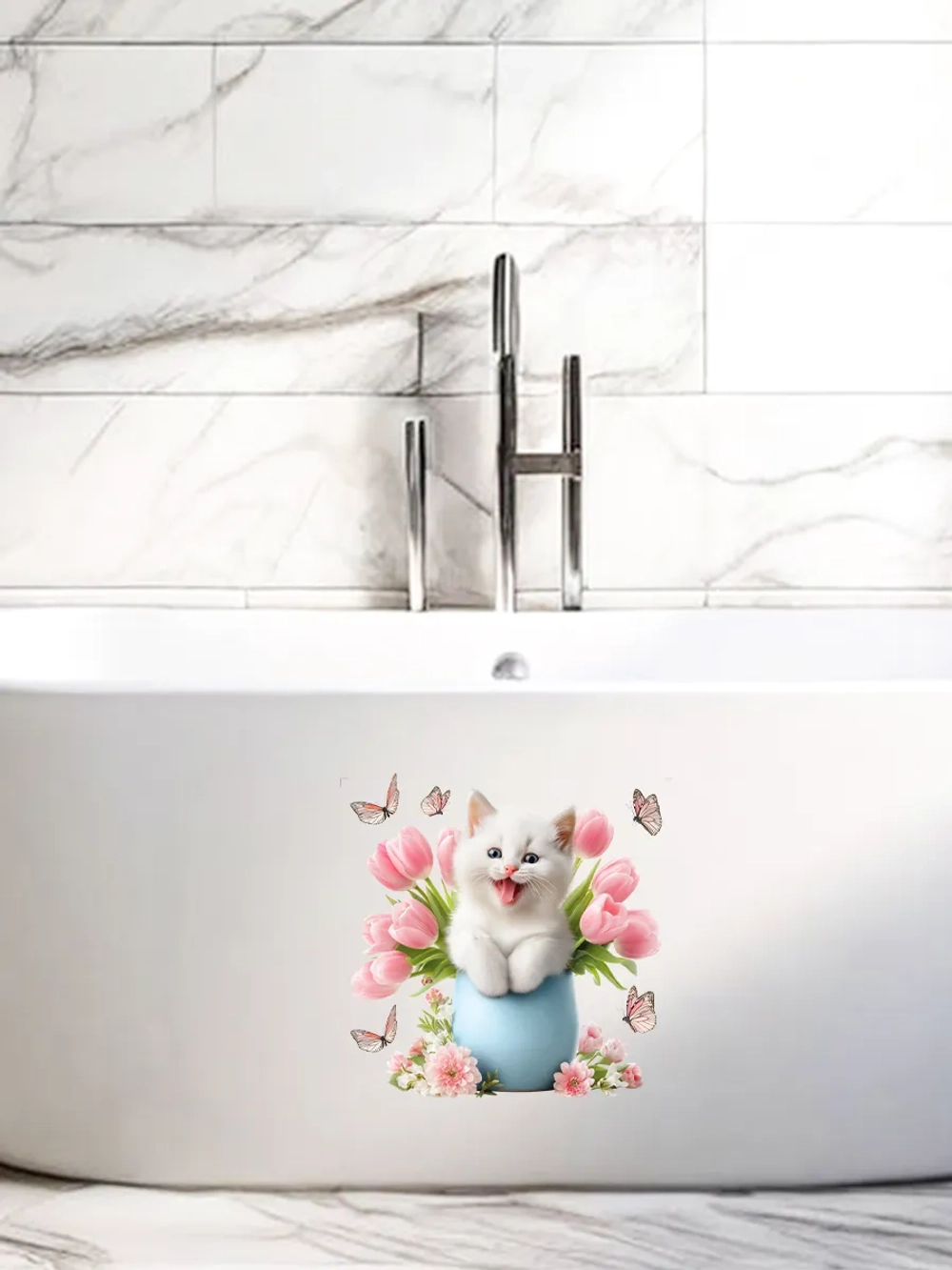 Наклейка с котенком