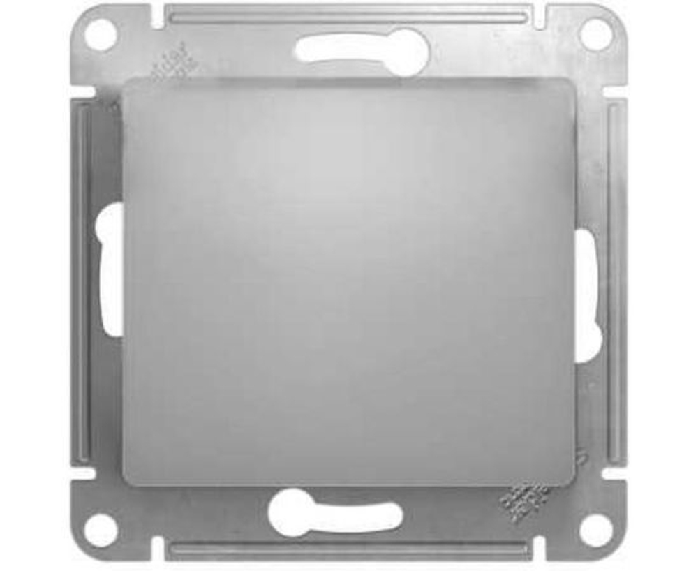 Выключатель 1-клавишный в рамку Алюминий GLOSSA Schneider Electric/Systeme Electric