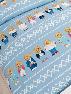 Простынь на резинке Сказка "Мишки" 120х200 см, перкаль