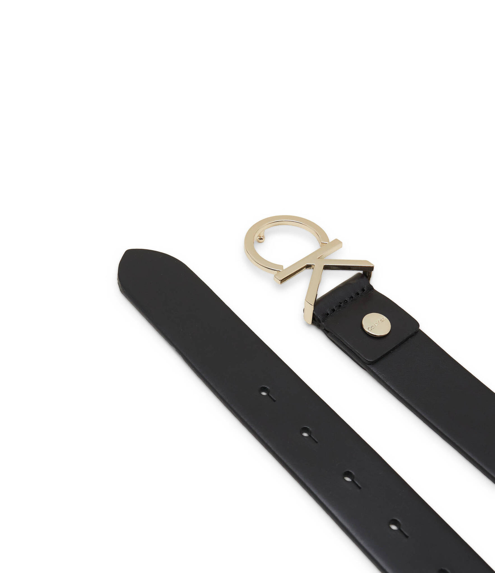 кожаный ремень logo Calvin Klein - черный(K60K602141)