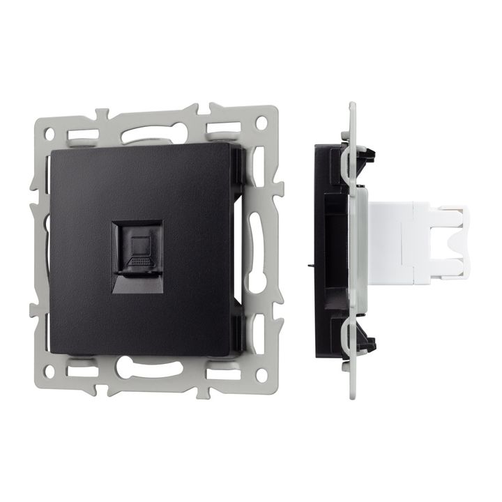 Механизм компьютерной розетки SCT-MPC1-PL-BK (RJ-45, CAT6) Arlight 045334