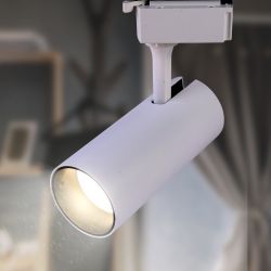Трековый светильник однофазный ЭРА TR5-1040 WH светодиодный 10Вт 4000К белый | Однофазные светильники LED