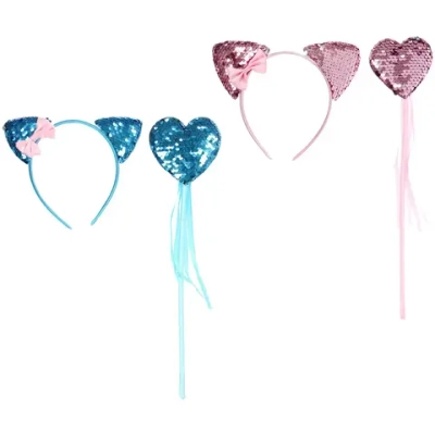 Набор карнавальный «CAT» (ободок, палочка), микс