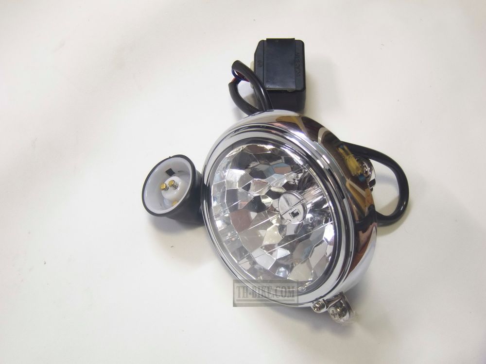 Headlight 4" Diamond lens, For Honda C100. T19. Copy. Made in Thailand. DIY