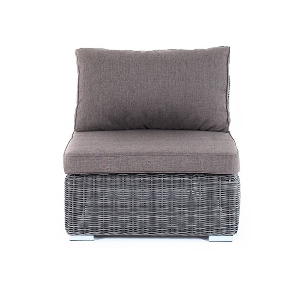 "Лунго" модуль диванный прямой с подушками, цвет графит