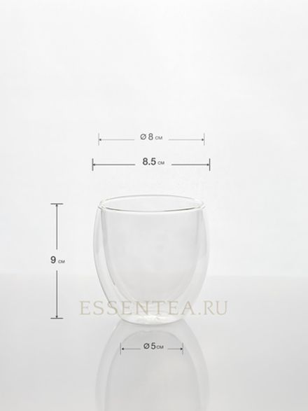 Чашка стеклянная из двойного стекла 250мл