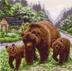 "Медвежий угол"-1129 канва с рисунком