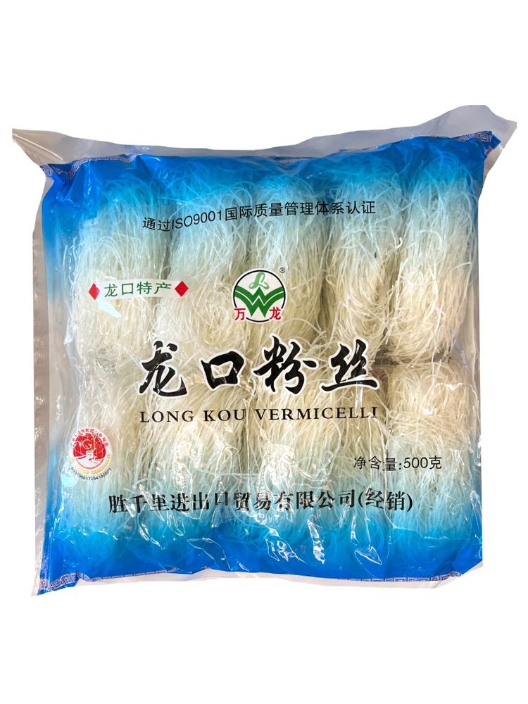 Вермишель Фунчоза бобовая тонкая Wanlong Longkou, 500 г, 2 шт