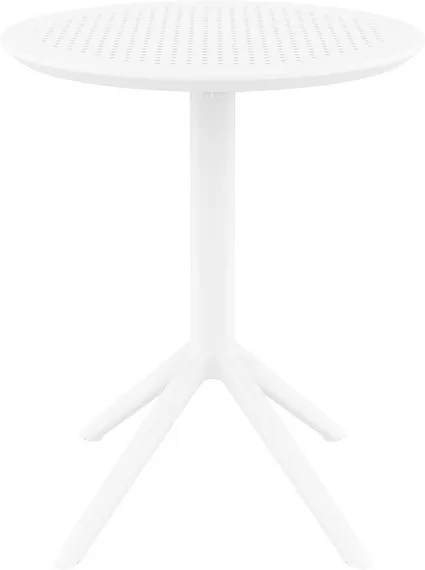 Стол пластиковый складной Sky Ø60, белый