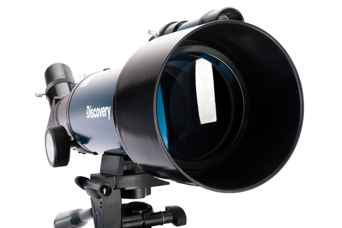 Телескоп Levenhuk Discovery Sky Trip ST70 с книгой Космос. Непустая пустота и держателем для смартфона