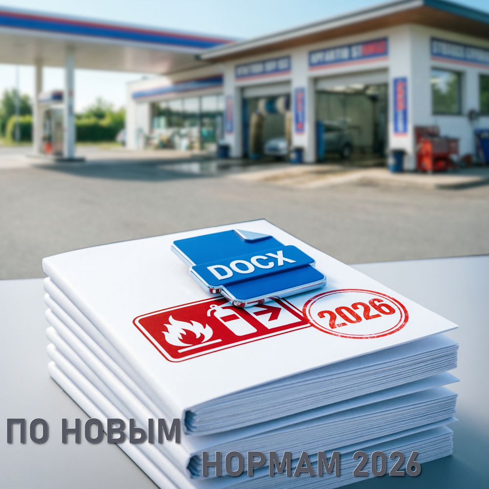 Шиномонтажная мастерская. Инструкция о мерах пожарной безопасности 2026 в формате Word (.docx)