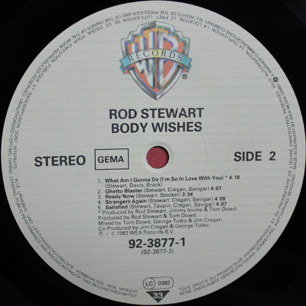 Rod Stewart / Body Wishes (LP)