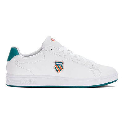 Мужские теннисные кроссовки K-Swiss Court Shield Sneakers Men - White, Petrol