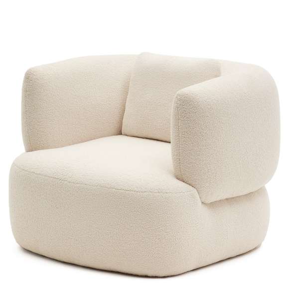 Martina Поворотное кресло в белоснежном цвете с подушкой