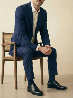 Носки высокие мужские, набор 3 пары, темно-синий