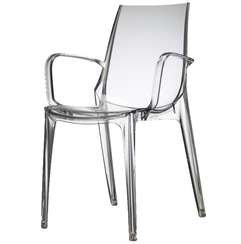 Стул с подлокотниками Vanity прозрачный