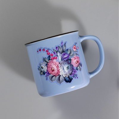 Кружка голубая «Дача» 250 мл.