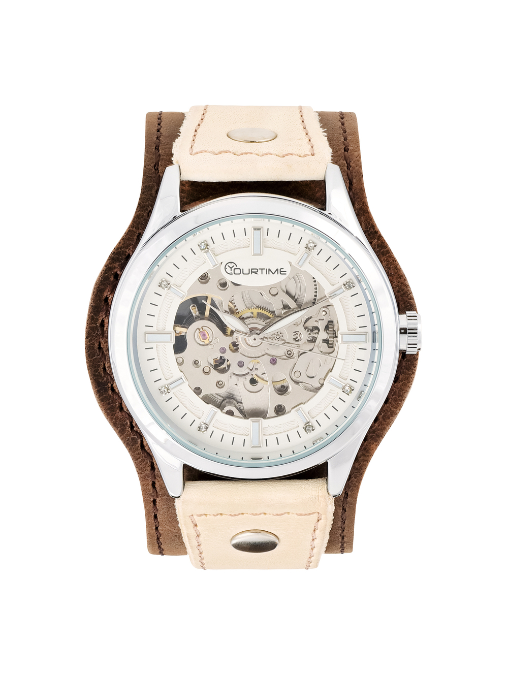 Часы скелетоны мужские механические Prague YOURTIME