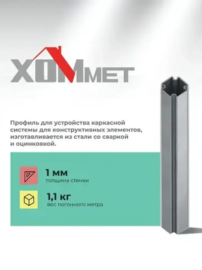 Стальной монтажный профиль Хоммет 9000000 (2 м)(TECEprofil) WALLMANN