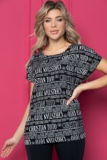 Блуза "Альбина" (черно-белая) Б8774 LT Collection