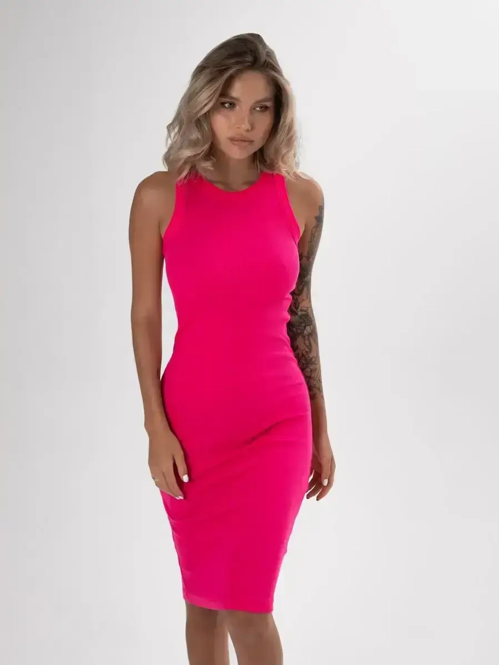 Платье лапша без рукавов