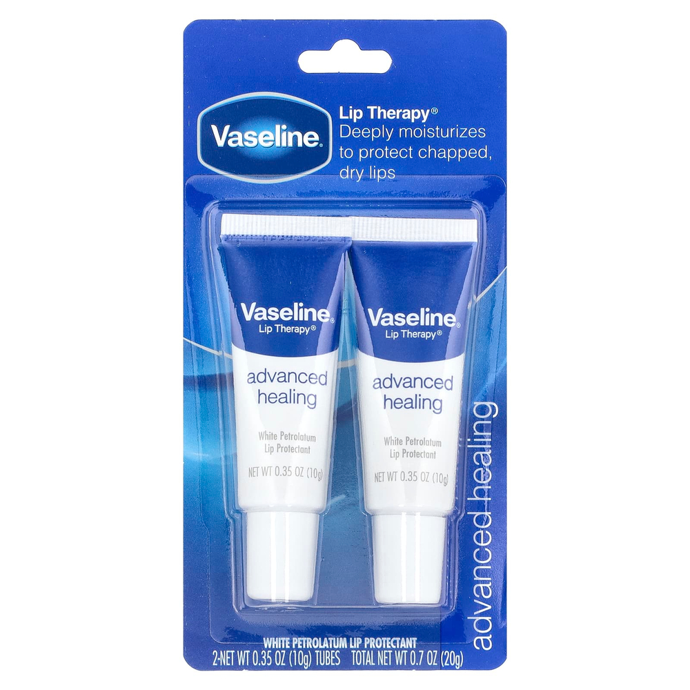 Vaseline, Lip Therapy®, улучшенное заживление, 2 тюбика, 10 г (0,35 унции)