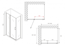 Душевой уголок ABBER Sonnenstrand AG04120BS-S100B