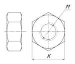 ТМС Гайка шестигранная M10 (оцинк.)