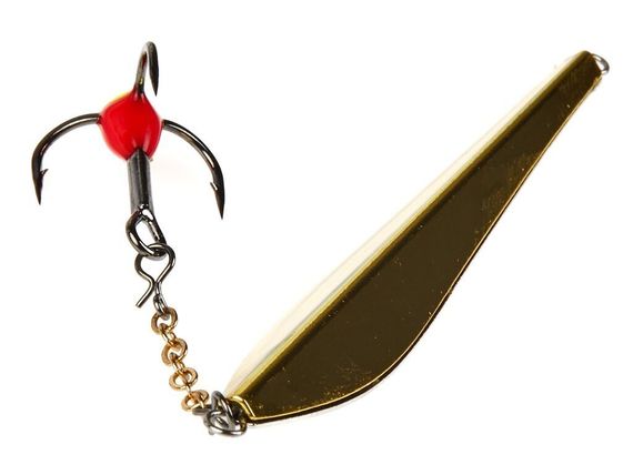 Блесна вертикальная зимняя Lucky John DOUBLE BLADE с цепочкой и тройником 60мм SG блистер