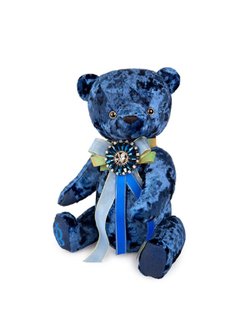Мягкая игрушка Медведь БернАрт сапфировый 30см