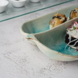 Блюдо овальное 32,8*15 см h4,5 см 2 секции Sea Blue Frutti di Mare P.L. [1]