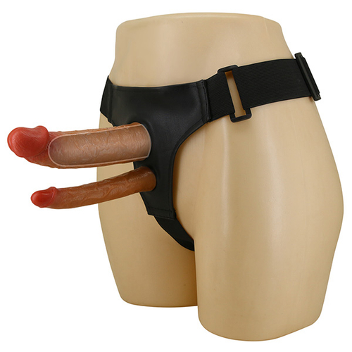 Мужской страпон для двойного проникновения на широких регулируемых трусиках Pretty Love Harness Briefs Keaven BW-022106