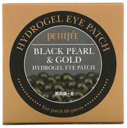 Petitfee Гидрогелевые патчи для глаз Black Pearl & Gold Hydrogel Eye Patch, 60 шт.